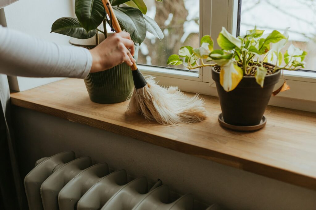 dusty furniture due to needed air duct cleaning