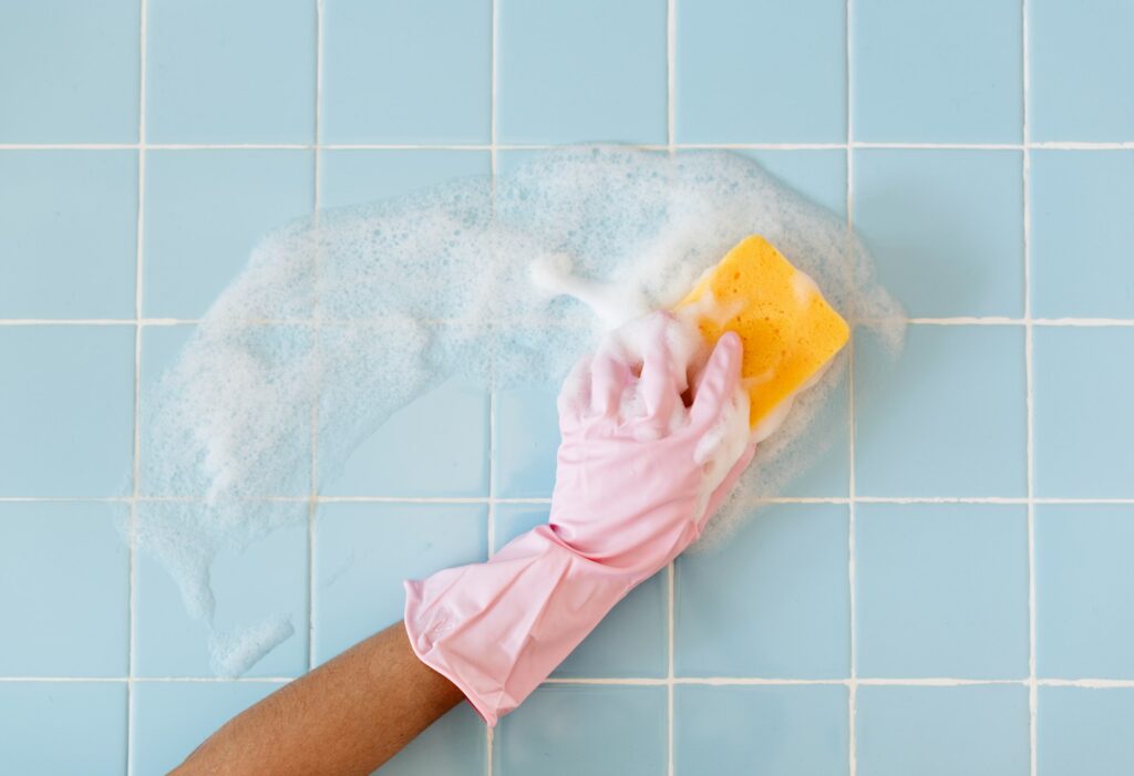 cleaning grout